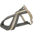 Nylon hám PREMIUM bélelt, homok/grafit M-L:mell:50-90cm/25mm